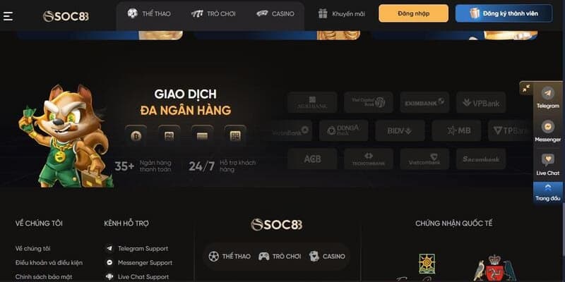 Lợi ích từ các chính sách của nhà cái SOC88